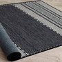 Conceptum Alfombra de Algodón 100% 80 x 50 cm Blanco, Gris y Negro